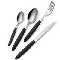 posate light barattolo pz.24 nero 1 18/0 cod:ferx.670369