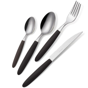 posate light barattolo pz.24 nero 1 18/0 cod:ferx.670369