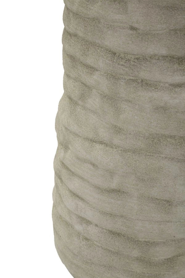 Vaso Lima Open Ø14x31,5 cm in Ceramica Grigio e Oro