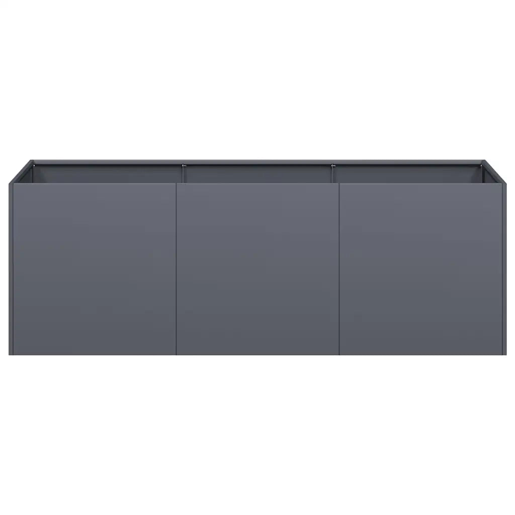 Fioriera Antracite 120x40x40 cm Acciaio laminato a freddo 860677