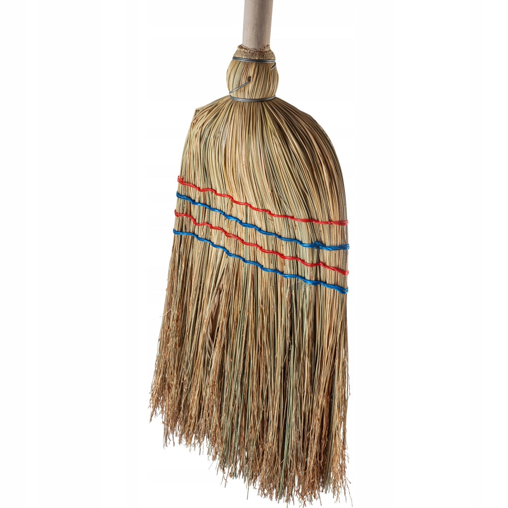 Scopa KADAX per prati e strade, manico da 140 cm, setole resistenti ed ecologiche.