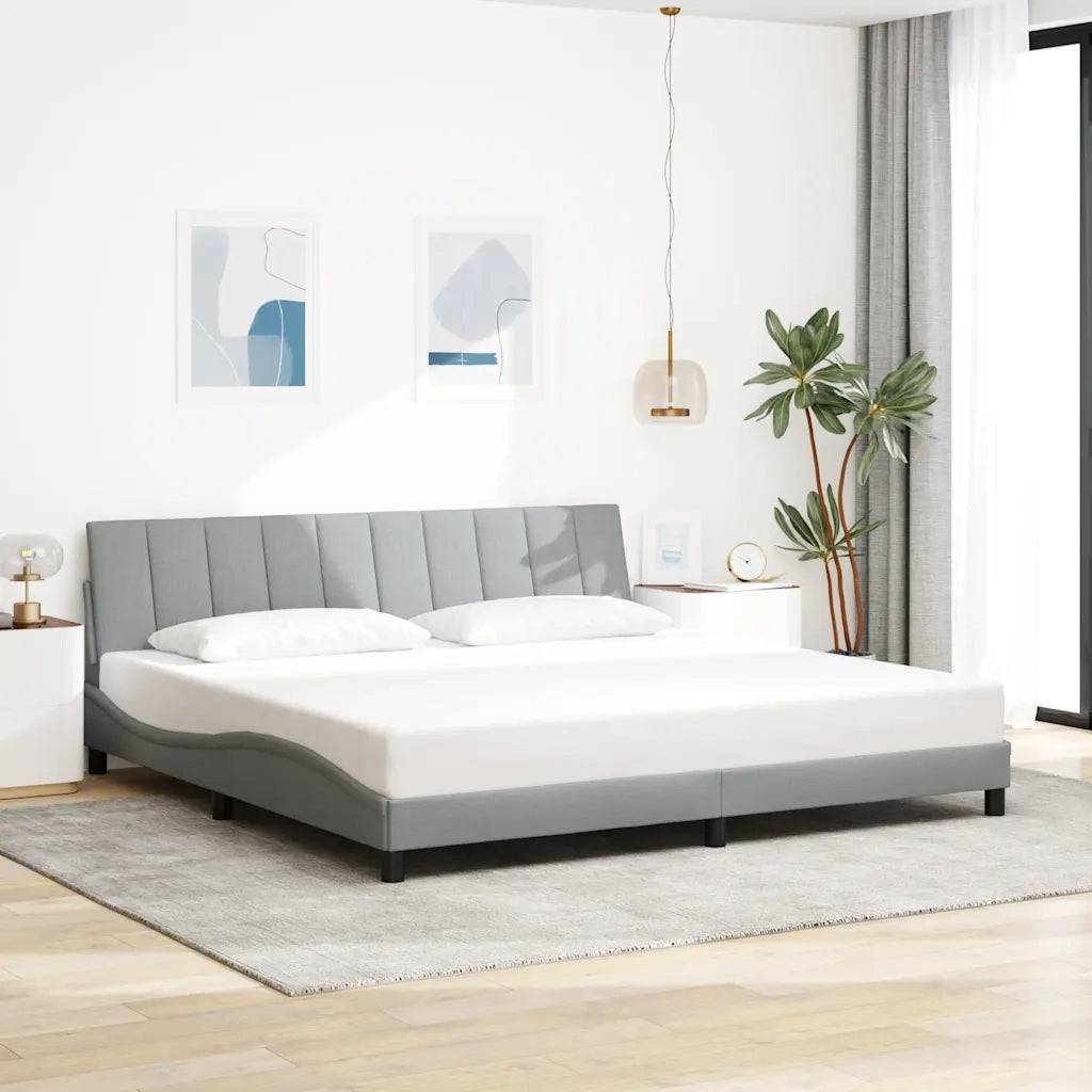 Giroletto senza Materasso Hanko Grigio Chiaro 200x200 cm Tessuto