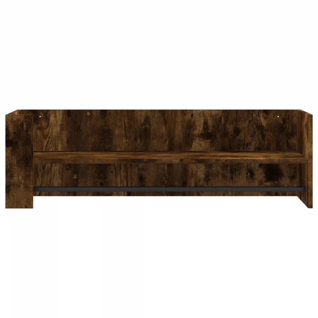 Mensola a Muro Rovere Fumo 100x35x30,5 cm Legno Multistrato 848462