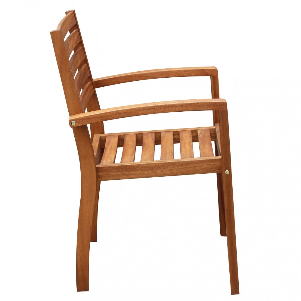 Poltrona Minerva Impilabile 57x58x88 h cm in Legno di Acacia Marrone chiaro