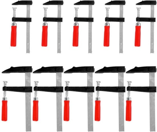 Set di viti a clip da 10 - Apertura 150 mm/200 mm - Profondità di inserimento 50 mm/80 mm - Clip in legno - Fissaggio preciso - Leggero e compatto - Clip per legno