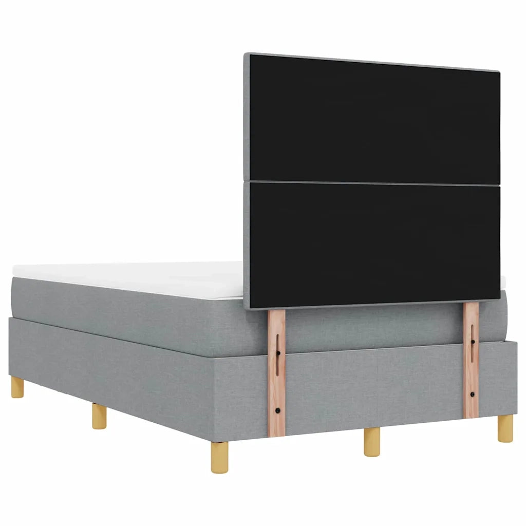 Letto a molle con materasso Grigio chiaro 120 x 200 cm Tessuto 3344289
