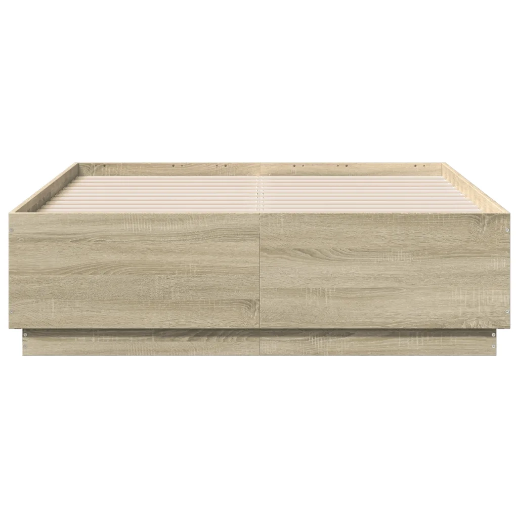 Giroletto Luci LED Rovere Sonoma 140x190 cm Legno Multistrato 3209641