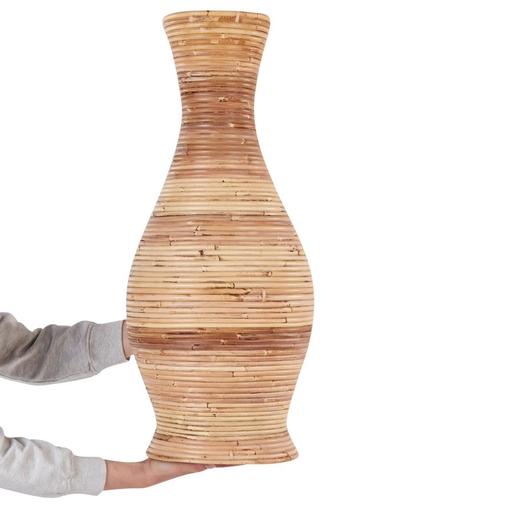 Vaso decorativo in rattan naturale da 70 cm in stile rustico Boho Home Decor