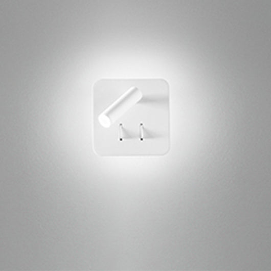 Applique Contemporanea Plug Metallo Bianco Acrilico Led 6W 3000K