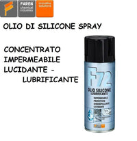 Faren f72 spray olio silicone lubrificante protettivo lucida metalli inodore 400ml