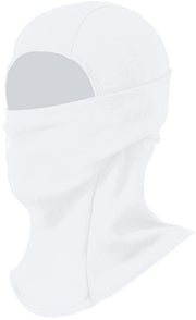 Cappuccio da bivacco unisex, capuchon di lana, maschera di protezione, impermeabile e caldo, adatto per motociclisti, snowboarder, ciclisti e sport esterni, Bianco