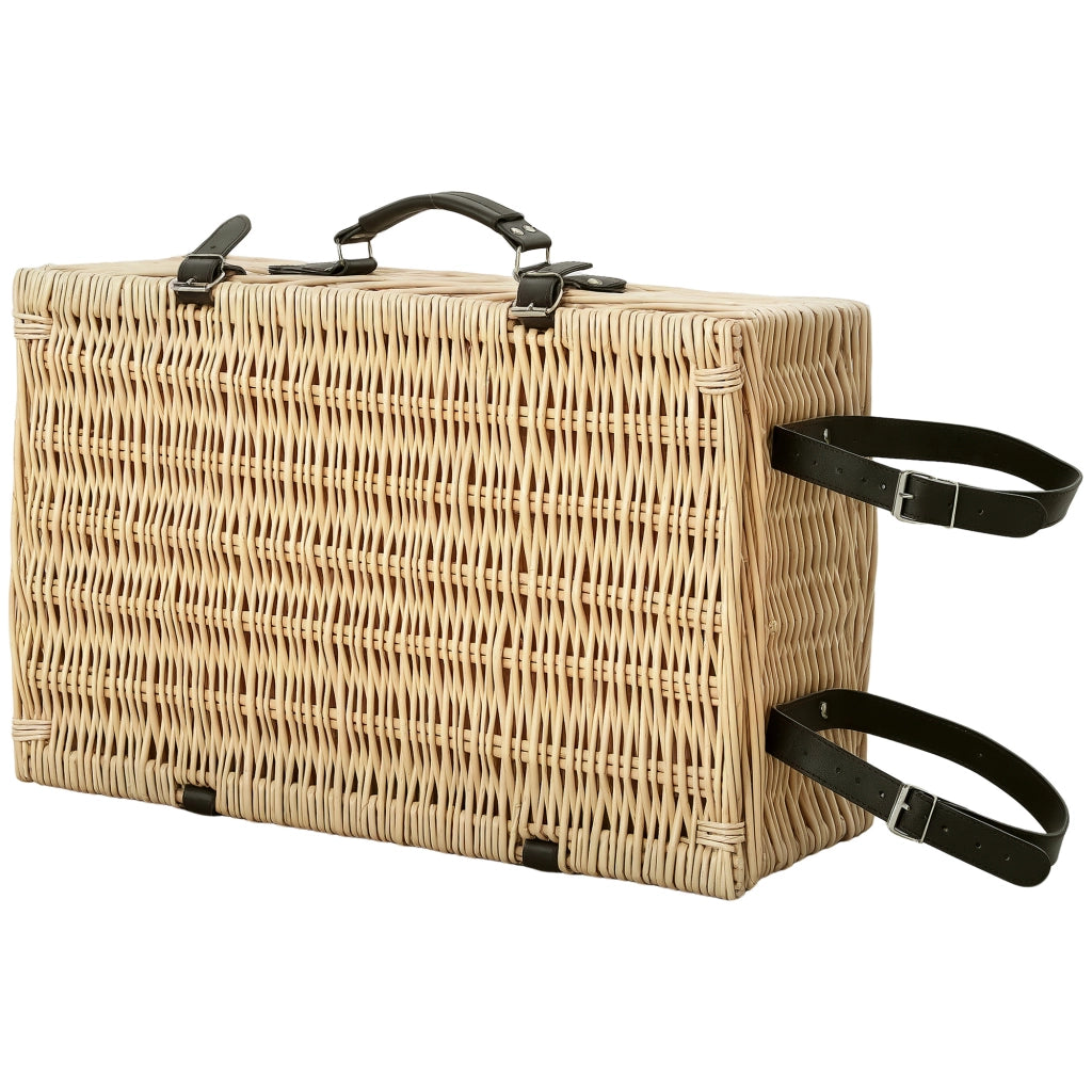 Cestino da Picnic in Vimini per 4 Persone ¨C zephmum ¨C Legno 54x34x20 cm