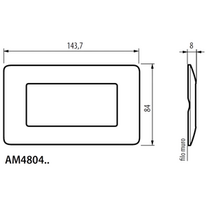Bticino matix placca 4 posti tecnopolimero bianco am4804bbn pezzi 4