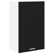 Armadio pensile | Mobile da Cucina con porta Rovere Nero e Bianco 50 x 31 x 80 cm