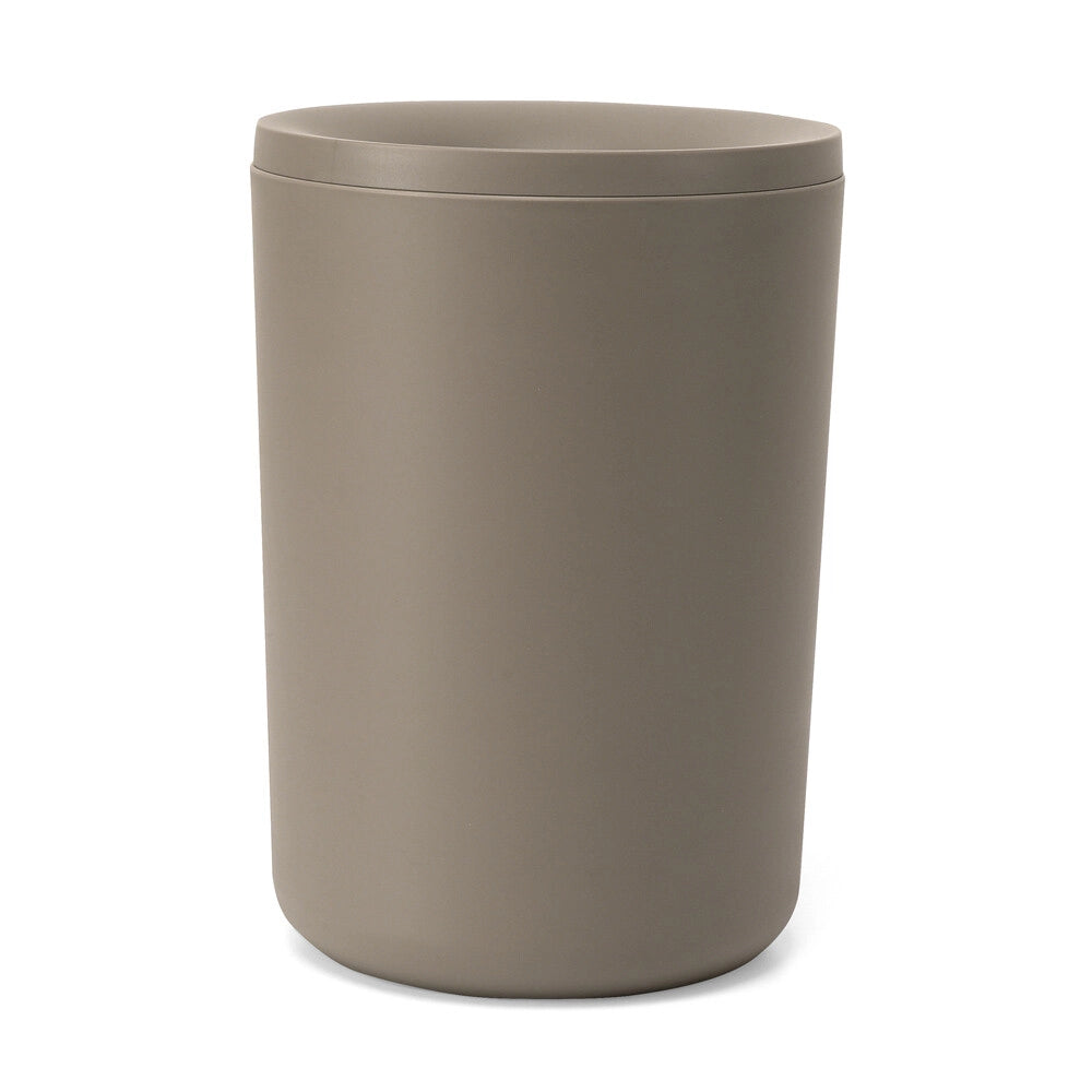 Pattumiera bagno in plastica tortora design tondo Pop