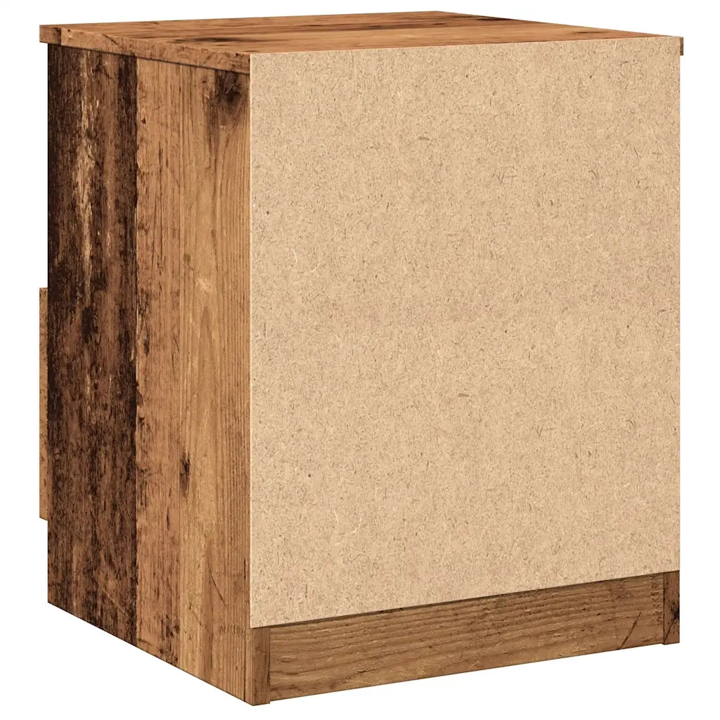 Comodino-Tavolino da notte Legno Antico 40x40x50 cm in Legno Multistrato