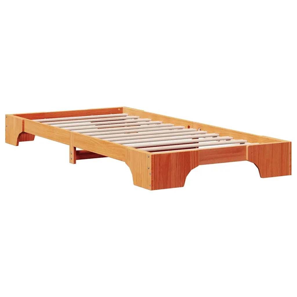 Struttura del letto Marrone cerato 100 x 200 cm Pino massello 872877