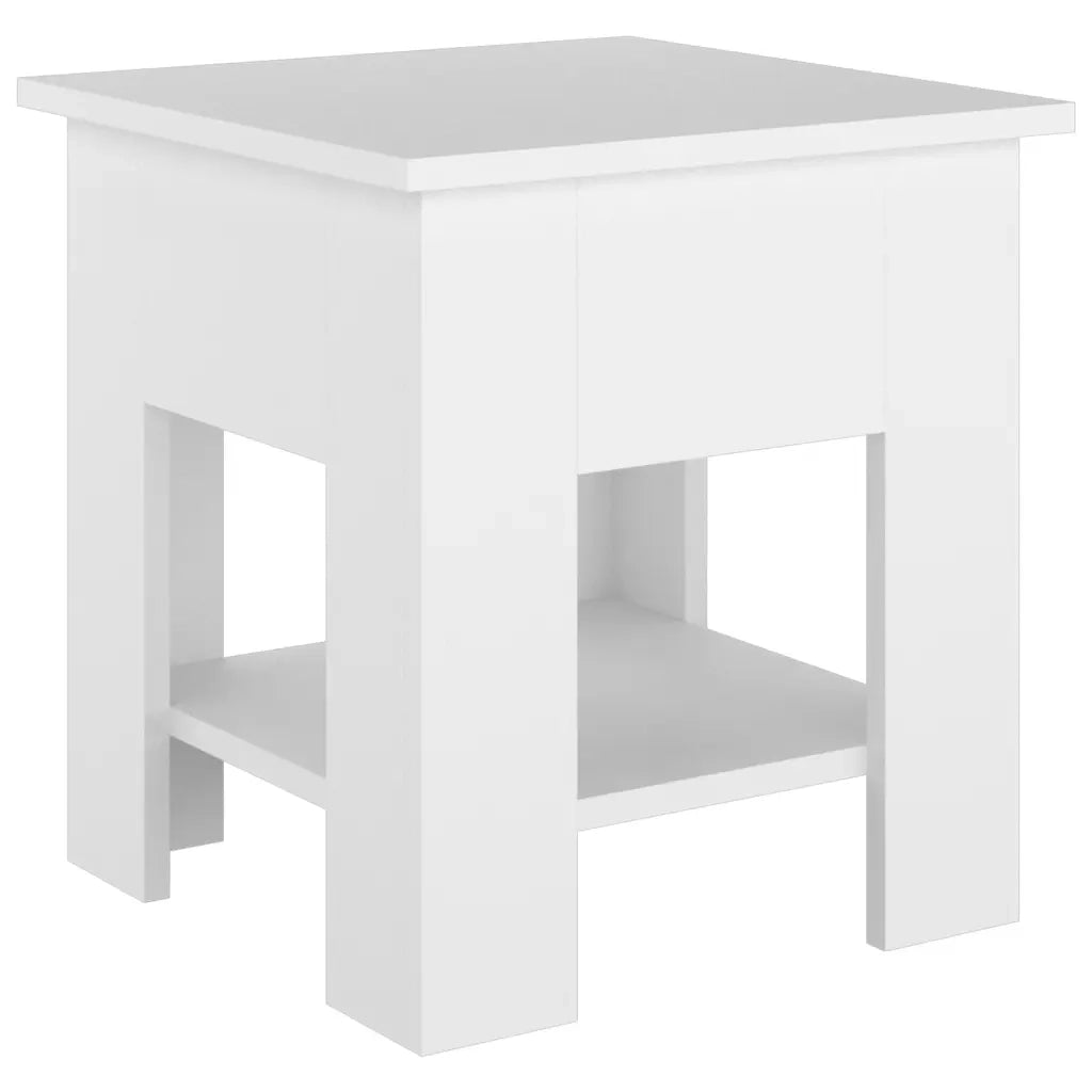 Tavolino da Salotto Bianco 40x40x42 cm in Legno Multistrato 810271