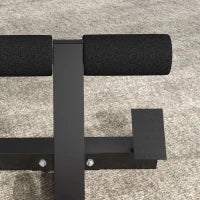 Sedia Romana ad Altezza Regolabile con Imbottitura Spessa, in Acciaio e PU, 126x70x67-84 cm, Nera