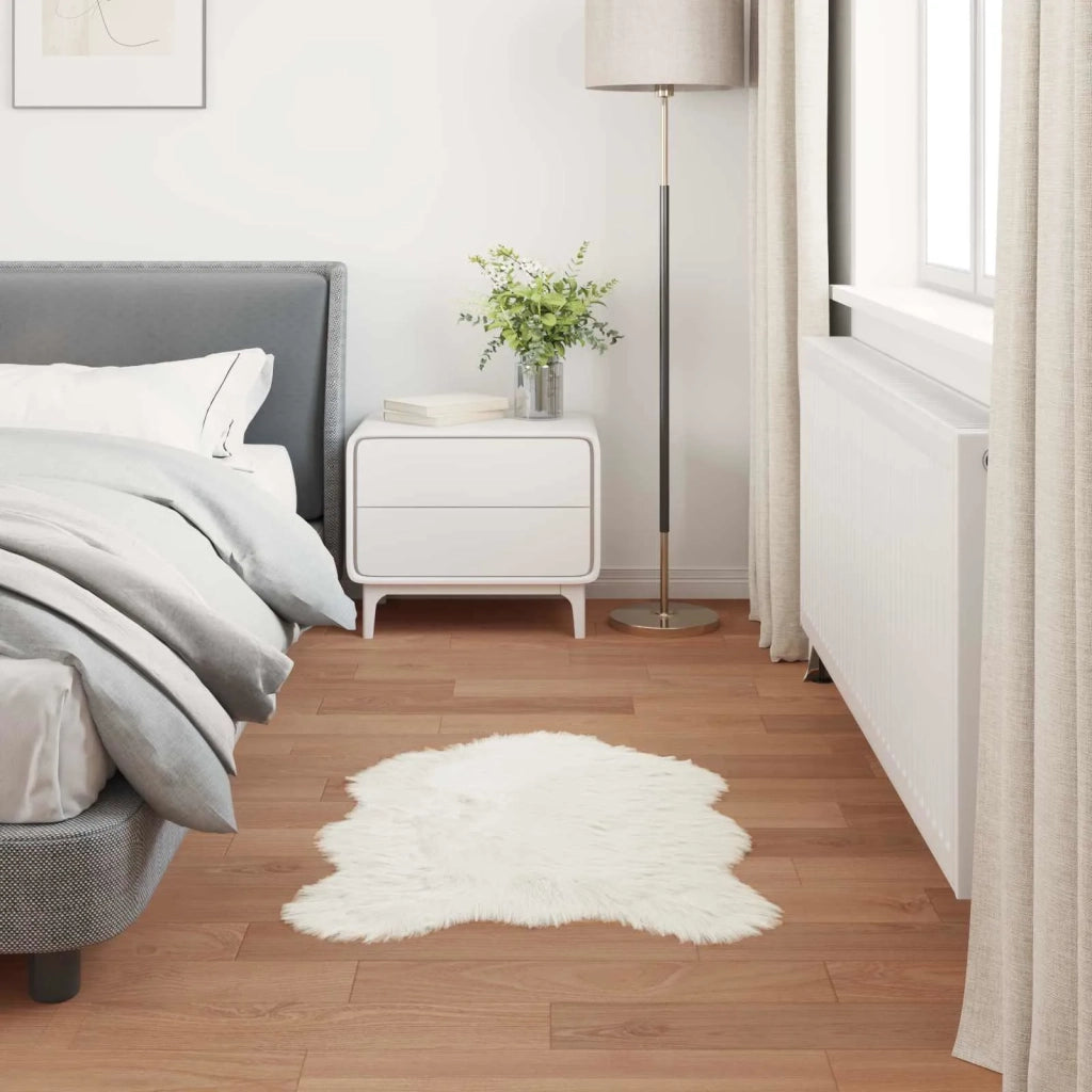Tappeto in finta TAFALLA Bianco 80 x 120 cm Poliestere