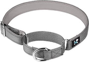 Cinturone di addestramento martingale regolabile per cani (S grigio) con imbottitura di neoprene morbido e nylon respirabile - adatto per cani piccoli, medi e grandi