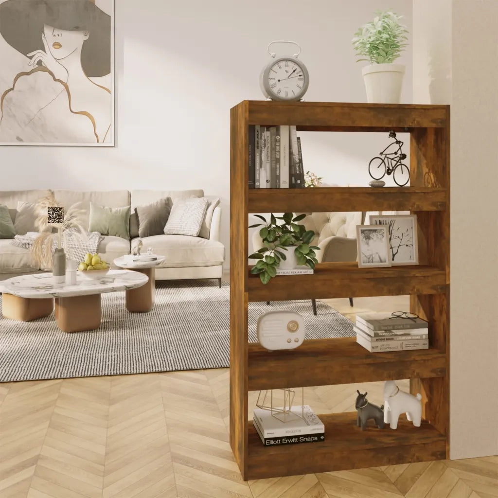 Libreria/Divisorio Rovere Fumo 80x30x135 cm in Truciolato 813620