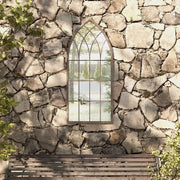 Specchio da Giardino-Specchio Decorativo-Specchio Esterno Sabbia 100x45 cm in Ferro per Uso Esterno 578542