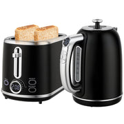 Bollitore e Tostapane ¨C Zephmum ¨C Inox 1.7L 2200W Tostapane 2 Fette Nero