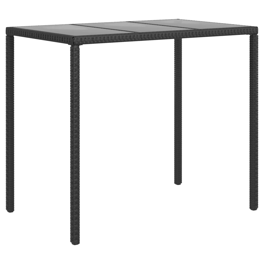 Set di mobili da giardino mobili da esterno 6 pezzi con cuscini resina intrecciata nera 02_0016843
