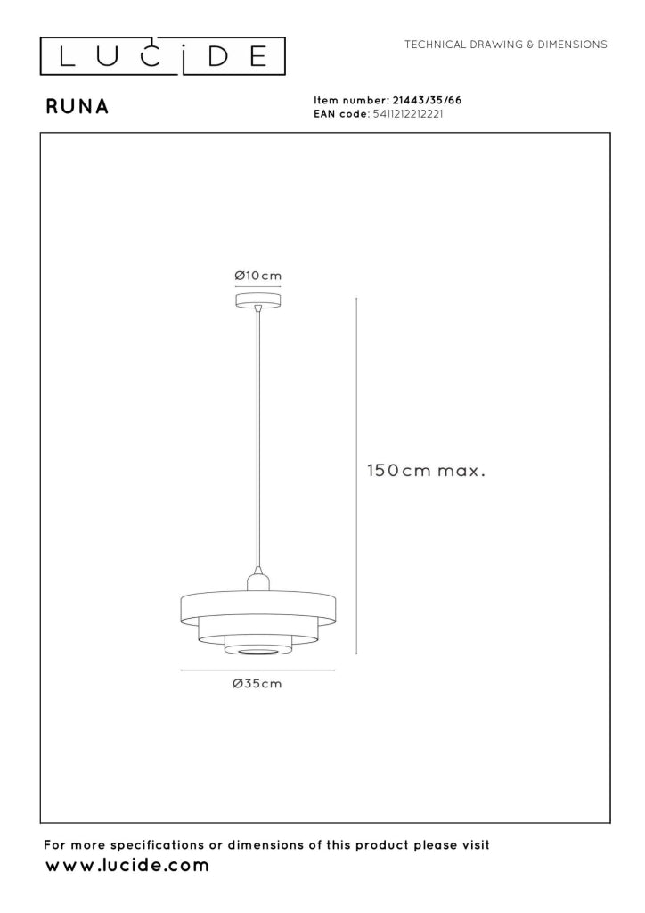 Lampada sospensione RUNA rosa retro 1xE27 Lucide