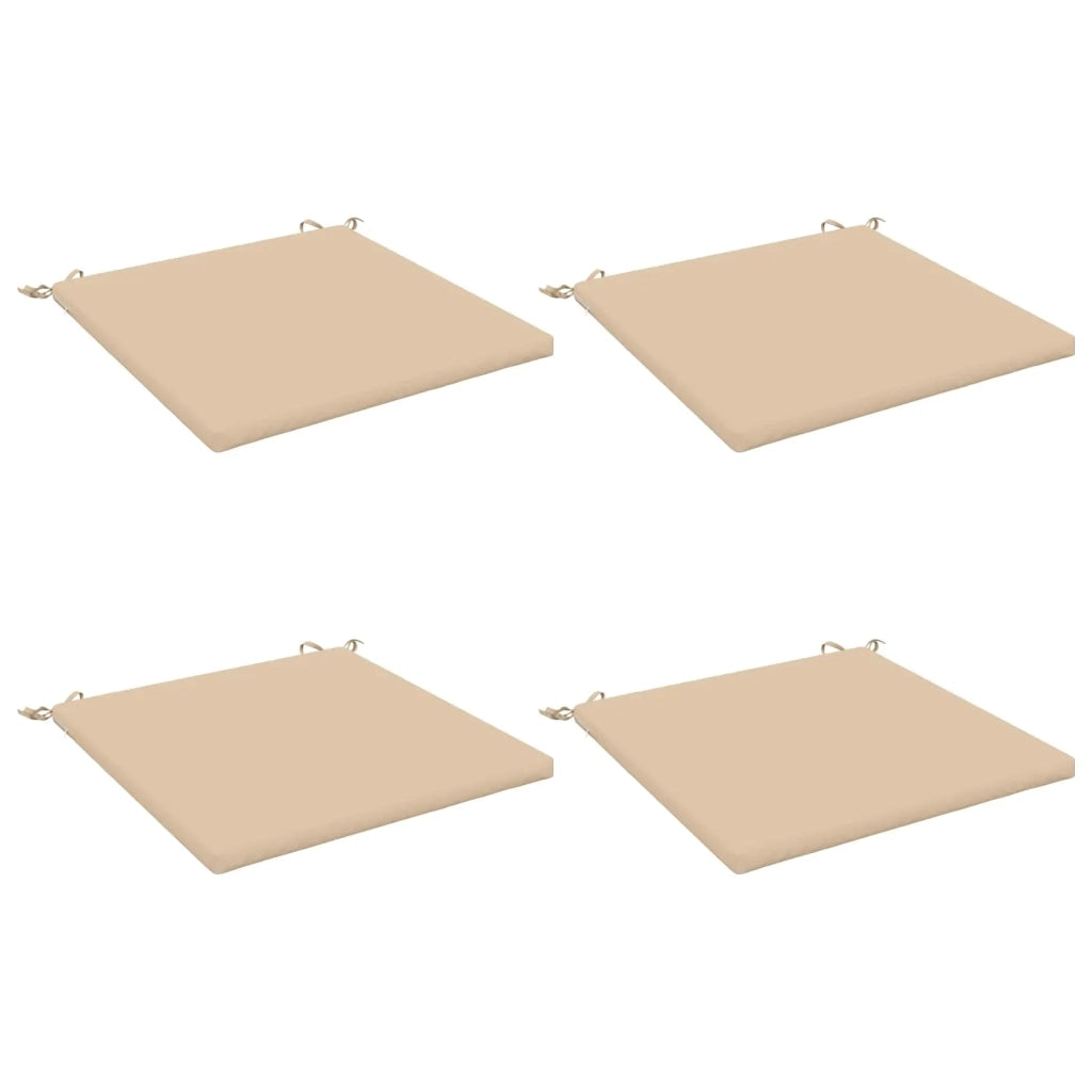 Cuscini per Sedia in 4 Pezzi SOEST 4 pz 100% Poliestere Crema 944956