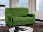 Copridivano Sofà Poltrona Elasticizzato Protezione Macchie Modello Wonderful - 2 Posti - Verde