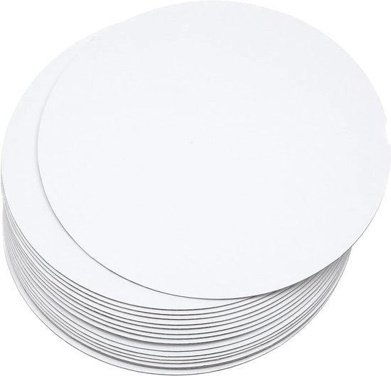 Tavola da torta in cartone sicura per alimenti bianca - 25 cm - 25 pezzi