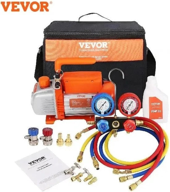 Pompa a vuoto - Raffreddamento con pompa a vuoto - Sistemi di raffreddamento HVAC - Pompa a vuoto - 3,5 CFM - 180 W