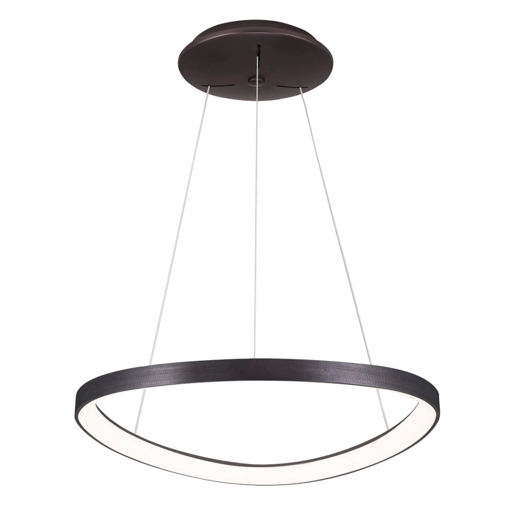Lampada sospensione Italux Morfi LED 48W marrone Ø65