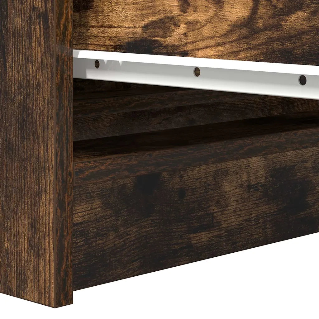 vidaXL Credenza Rovere Fumo 37,5x35x76 cm in Legno Multistrato