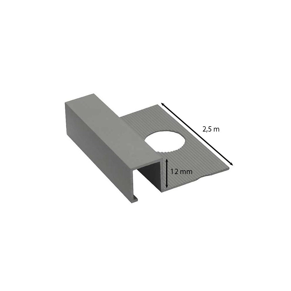 Profilo jolly quadro in alluminio 2,5 metri : Modello - 12MM LUCIDO