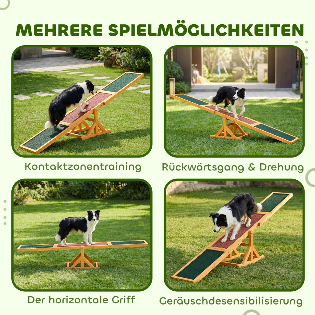 Wobble Board per Agility Canino ¨C zephmum ¨C Grigio, Resina, 180x30x30 cm