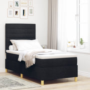 Letto a Box Spring con Materasso Nero Singolo