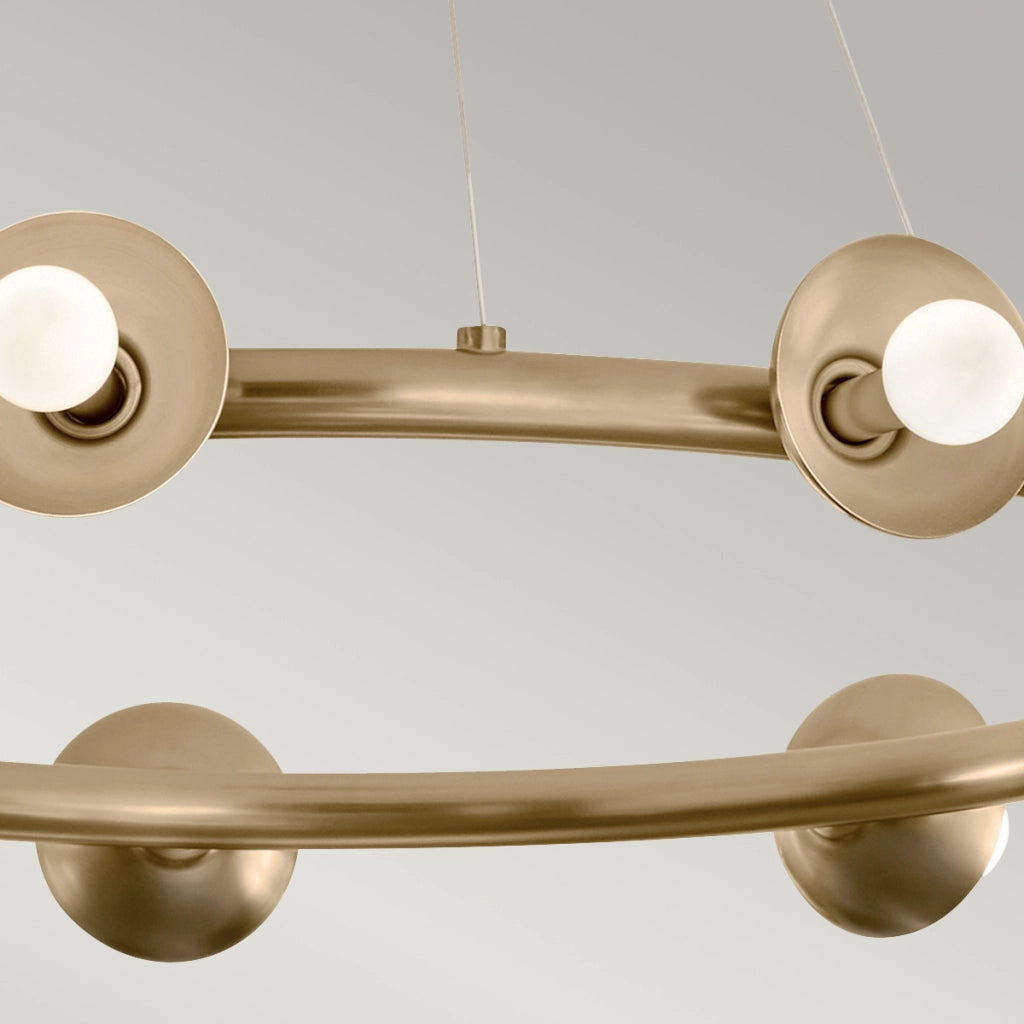 Lampadario ring loft oro 88cm 9xE14 Kichler Palta