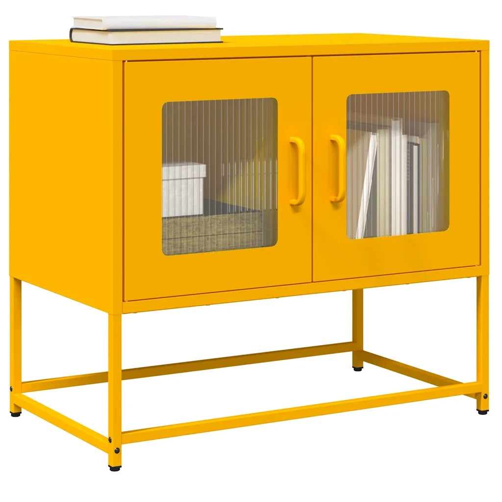 Mobile TV Giallo Senape 68x39x60,5 Acciaio Laminato a Freddo 853335