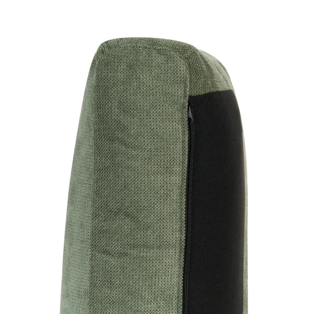 Divano angolare lato sinistro in Tessuto imbottito verde con Cuscini 3 posti stile moderno minimalista