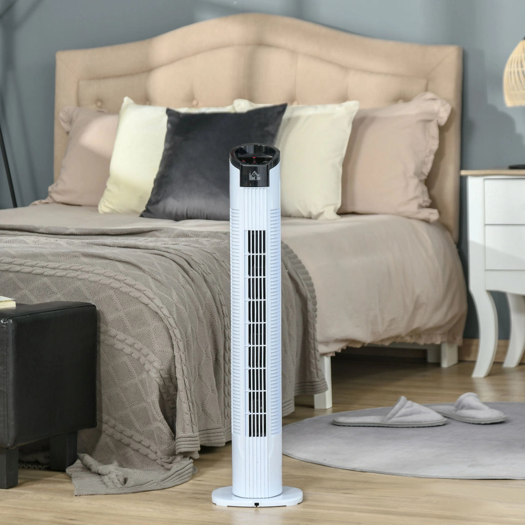 Ventilatore a Torre con Telecomando a 5m, Oscillante 70¡ã, 3 Funzioni e 3 Velocit¨¤, Nero