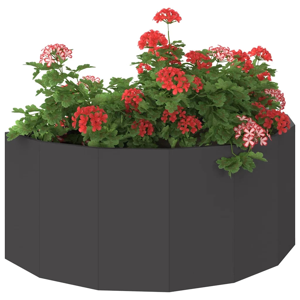Fioriera | Cassetta per fiori | Vaso Nero 90 x 45 x 35 cm Acciaio