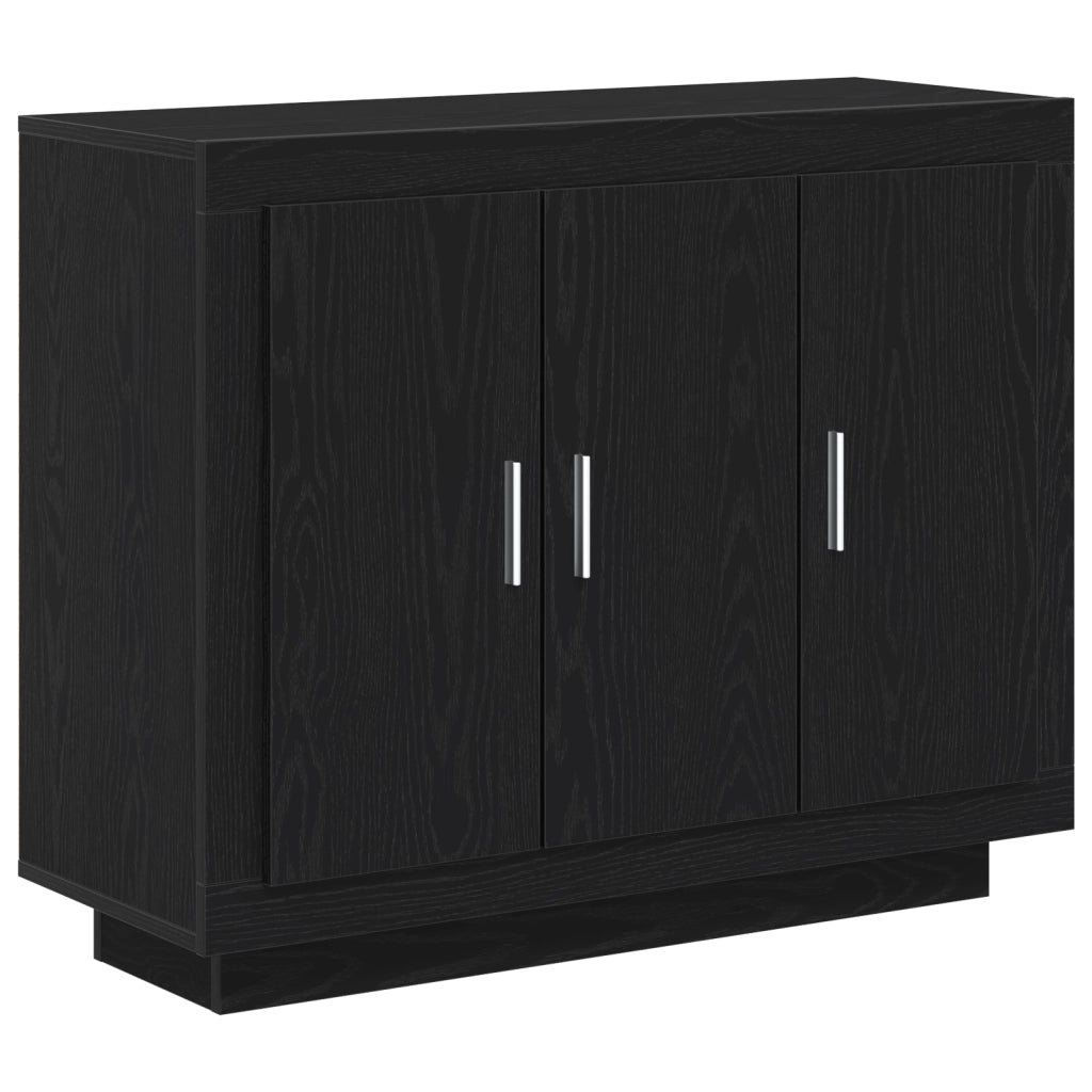 Mobile TV  Nero Rovere 92x35x75 cm in Legno Ingegnerizzato