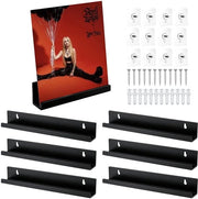 Set di Supporti per Vinili da 6 - Supporto per Vinili in Acrilico - Nero - 30,5 x 4,3 x 4,3 cm - Progetto Sostenibile - Supporto per Vinili