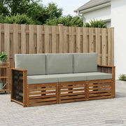 Set divani con cuscino 3 pcs Legno di Acacia Massello 3383962