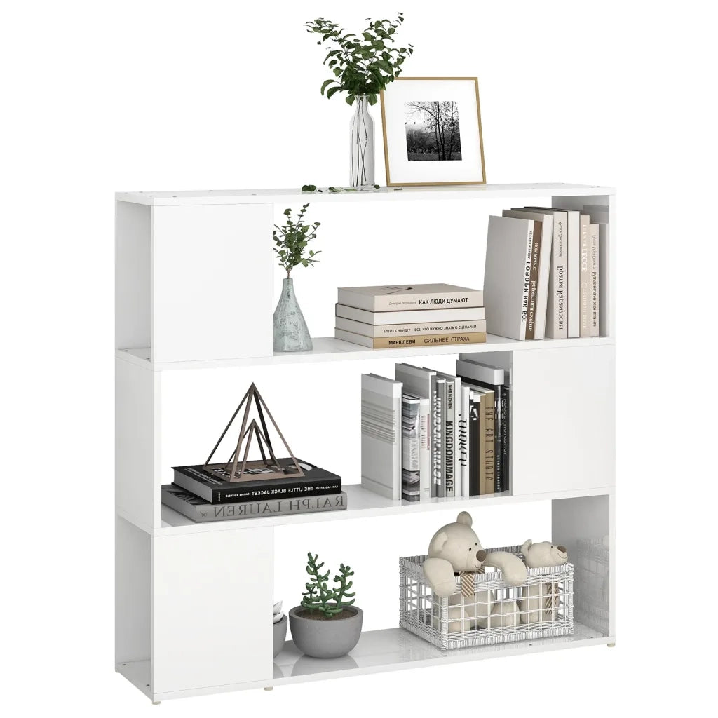 Libreria/Divisorio Bianco Lucido 100x24x94 cm 809185