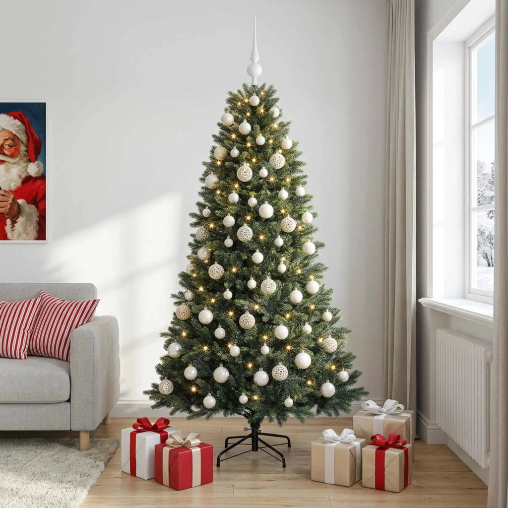 Albero di Natale Artificiale con Palline 180 cm 300 LED 3467104