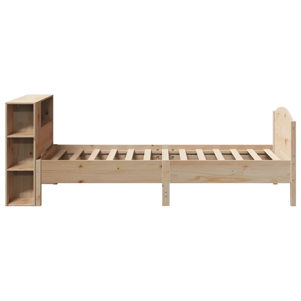 Giroletto con Libreria senza Materasso 75x190 cm in Legno Pino 3323089